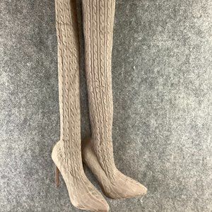 LILIANNA XAYA - 10 KNIT OVER THE KNEE HIGH HEEL BOOTS